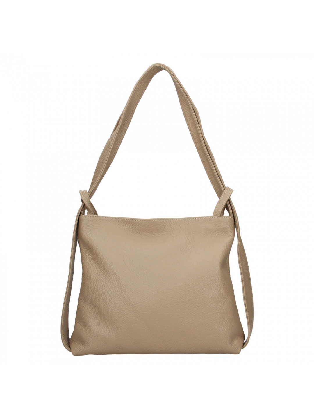 Dámská kožená batůžko-kabelka Italia Maria – tmavě béžová